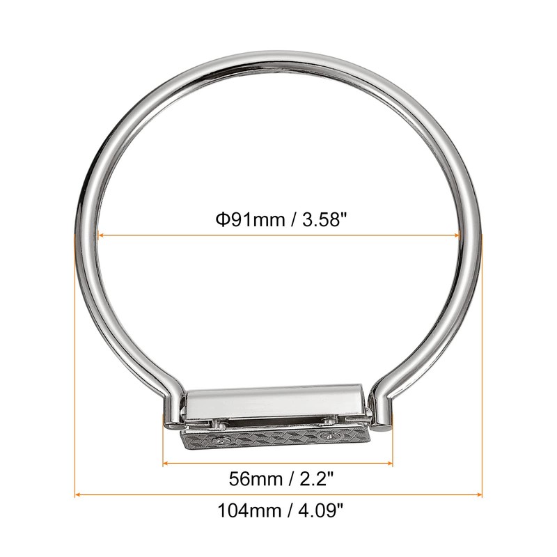 sourcing map Semicircle Handbag Handle Frame, 2Pcs 4.09" Metal Purse