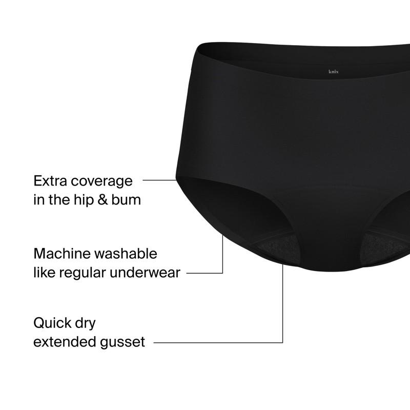 KNIX Women Leakproof Period Underwear Boyshort – Heavy Flow Protection,