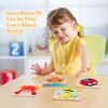 Coogam Wooden Jigsaw Puzzle Set, 6 Pack Animal Shape Color