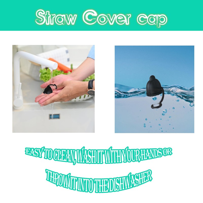 Silicone woolen hat Straw Covers Cap Compatible with yeti straw