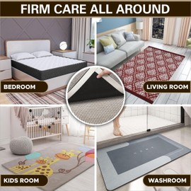 ACUNA Anti Slip Rug Gripper 400 Gsm (Pack of 2) | Multipurpose Rug Underlay Carpet Grippers For Hard Floor, Non Slip Mat For Rugs Carpet, Extra Thick & Strong Rug Gripper (Beige, 200 cm x 30 cm)