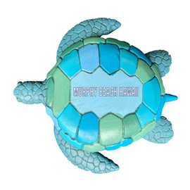 Murphy Beach Hawaii Beach Souvenir Hand Painted Resin Refrigerator Magnet Turtle Design Single