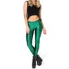 Ayliss New Mermaid Fish Scale Printed Leggings Stretch Tight Pants,Green