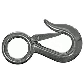 Rope & Cord Spring-Loaded Rigid Eye Safety Hook – Utility, Repairs, and Crafting – 1-1/8 Inch x 4-1/2 Inch (2 Pack)