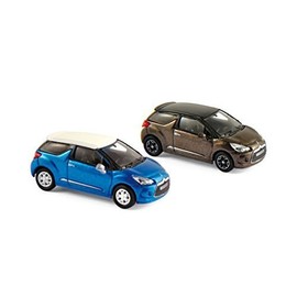 norebu 1/87 Citroen Ds3 2010 Belle – LLE Blue & White ikory Brown & Black 2 Base Set