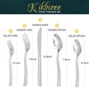 Kikbioee 20-Piece Silverware Set, Forged Stainless Steel Cutlery Set, Bevel