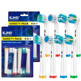 Replacement Heads for Oral B Braun Variety Pack of 8 PCS Floss Cross Sensitive Soft Precise Electric Toothbrush Heads Tooth Brush Head Refill Compatible with Oral-B [KJHD]