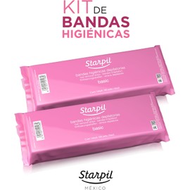 Kit de 2 paquetes de bandas para depilator STARPIL con 100 bandas c/u para una depilación precisa y duradera.