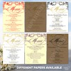 10 x Wedding Menu Party Menu Table Cards A6