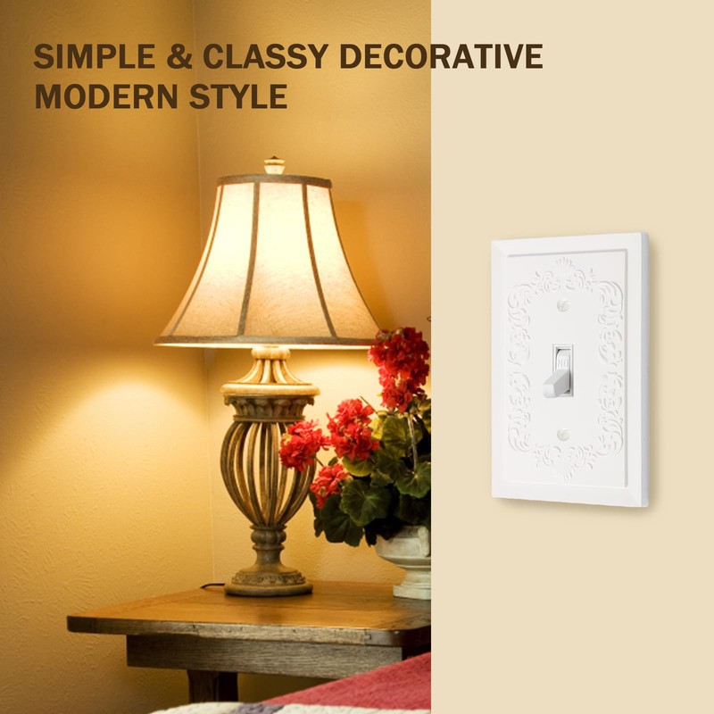 2 Pack Light Switch Cover Plate, Toggle Modern Decorative Outlet