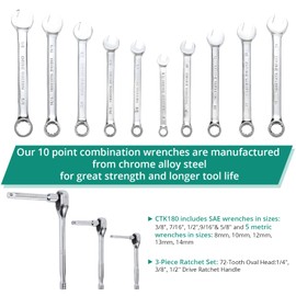 GarveeTech 213 Piece Mechanic Tool Set and Socket Wrench Set, Cr-V Constructed SAE and Metric Household Hand Tool Kit, Home/Auto Repair Tool Sets with Plastic Storage Case