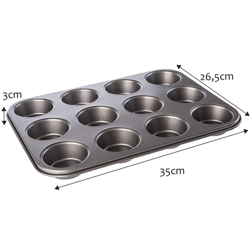 KADAX Muffin Mould 35 x 26.5 x 3 cm, Baking