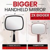 MIRRORVANA Large Hand Mirror with Comfy Handle - Black Portable