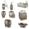 Creative Scents Dublin Silver Bathroom Accessories Set Complete - Brushed