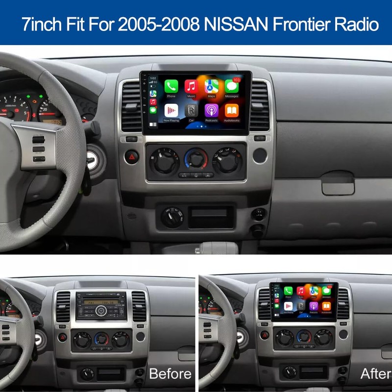 7 Inch Android 13 Car Stereo for Nissan Frontier 2005