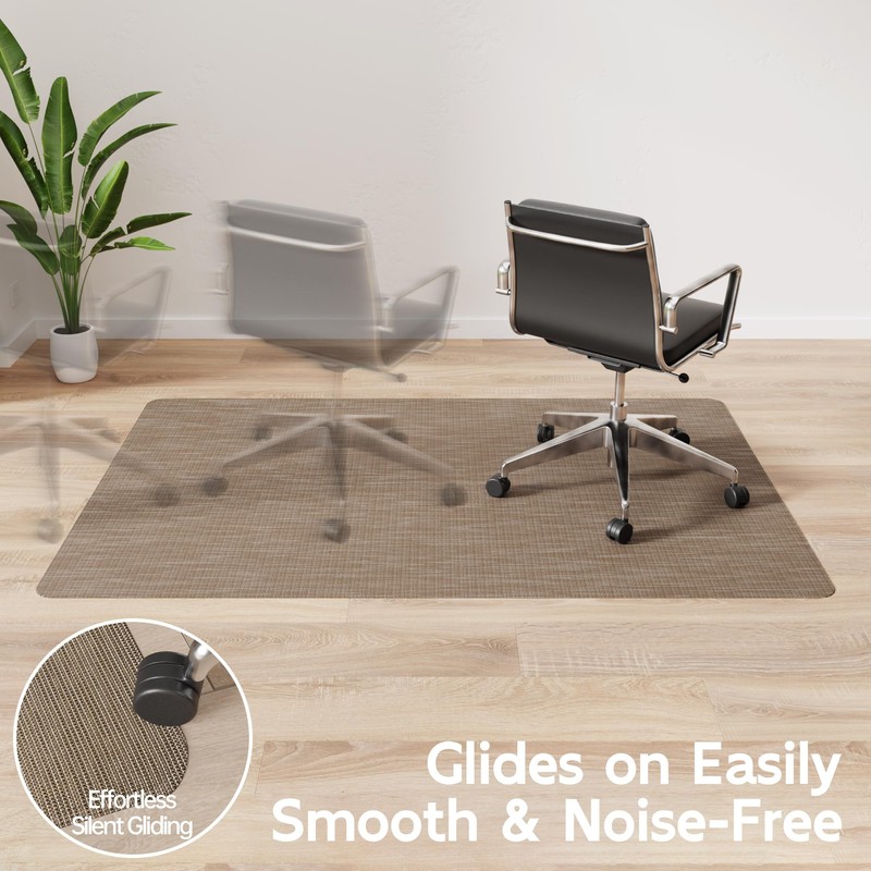 Office Chair Mat for Hardwood Floor, 53" x 45" Desk