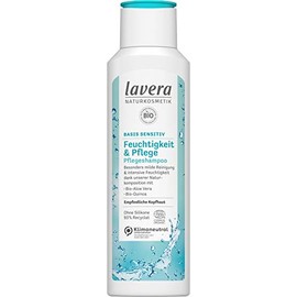 lavera, Pflegeshampoo basis sensitiv Feuchtigkeit Pflege mit BioAloe Vera BioQuinoa besonders milde Reinigung intensive Feuchtigkeit Naturkosmetik vegan 250ml, weiÃ, 1 stÃ¼ck