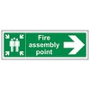 Fire Assembly Point - Fire Assembly Point Arrow Right - 300 X 100mm