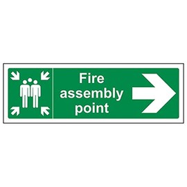 Fire Assembly Point - Fire Assembly Point Arrow Right - 300 X 100mm