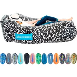 Chillbo Shwaggins Inflatable Couch – Cool Inflatable Lounger Easy Setup Inflatable Chair is Perfect for Beach Gear, Camping Fun and Festival Accessories.