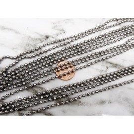 100 feet 304 STAINLESS STEEL BALL CHAIN  3.2mm bead #6 plus 100 connectors 100'