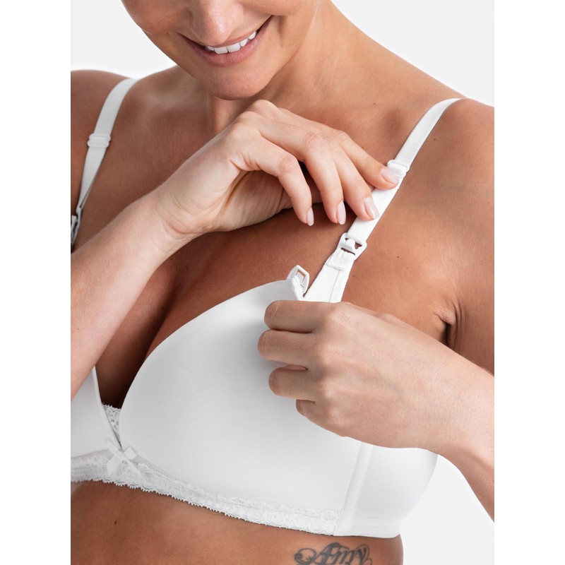 DORINA Women's May nusrsing Bra Nursing, White, 34B