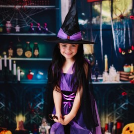 Moerstar Halloween Cosplay Costume, Witch Costume, Girls, Dress, Shrine Witch Costume, Cute for Kids, 47.2 inches (120 cm)