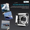 MARINE CITY Polished Stainless Steel Rectangular Recessed Spring Loaded Flush