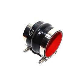 LTI Universal (89mm) 3.5" ID Straight Hump Coupler Silicone Hose 4-Ply Reinforced 102mm Length With T Bolt Clamp 304 Stainless Steel (3.5" Black)
