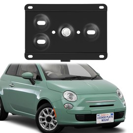 High - Security License Plate Holder mounting kit Compatible with Fiat 500 Abarth 2008-2022 - Anti - Theft, Durable Aluminum, Easy Mounting