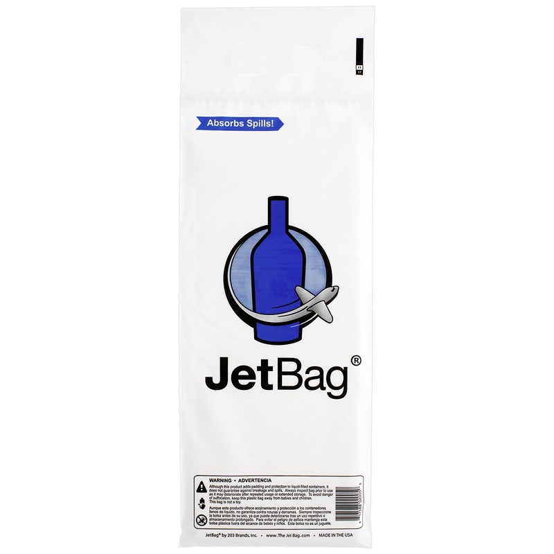 JetBag Bold - The Original ABSORBENT Wine Bottle Travel Protector