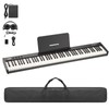88 Key Keyboard Piano, Portable Semi Weighted Digital Piano for Beginners, Full-Size Electric Piano with Sustain Pedal, Headphones, Handbag, Power Adapter, Bluetooth, USB MIDI