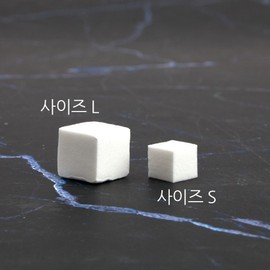 High Density Easy Gradient Sponge Nail Art Size 2 Types Small Large, 1 Piece, White / 고밀도 손쉬운 그라데이션 스펀지 네일아트 사이즈 2종 스몰 라지, 1개, 흰색