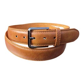 Men's Leather Belt, 1.25" Wide, Trouser Belts for Men (L, Tan)