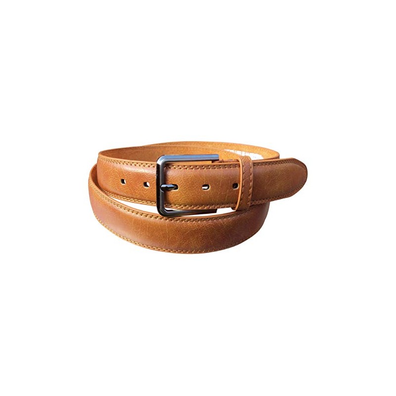 Men's Leather Belt, 1.25" Wide, Trouser Belts for Men (L,