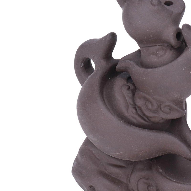 Insence Waterwall Antique Purple Sand Auspicious Cloud Teapot Backflow Sandalwood