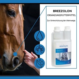 Breezolon Respiratory Support Solution for Horses: Natural Respiratory Care with Essential Oils, Eucalyptus & Rosemary, 10 ml Daily