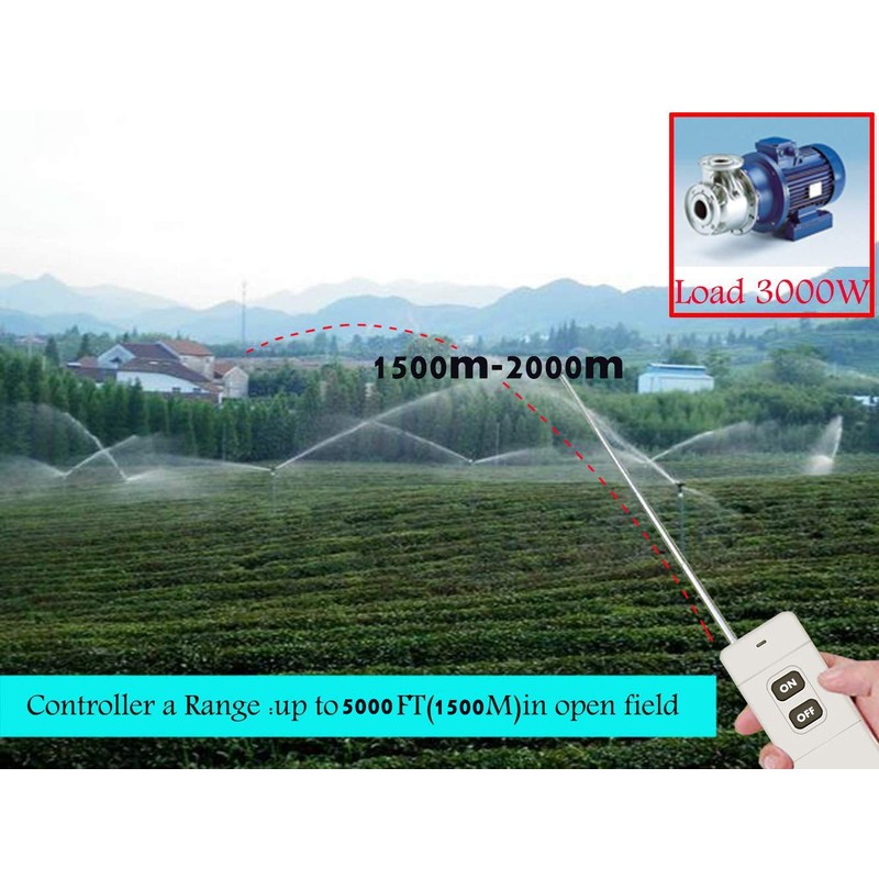 dstfuy Wireless Remote Switch 12V,1500M Meters Long Distance,DC 12V/24V/48V/72V /40A