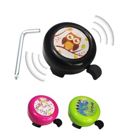 Children's Bicycle Bell, Black Owl, Boys/Girls, 120 dB Loud Bicycle Bell for Bicycle, Scooter, Tricycle, Gift for Birthdays, Christmas, Children's Day