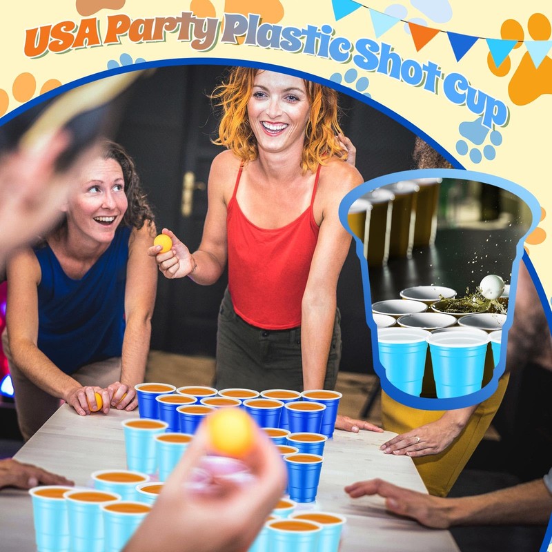 Roshtia 100 Pack 2 oz Plastic Shot Cups, Mini Disposable