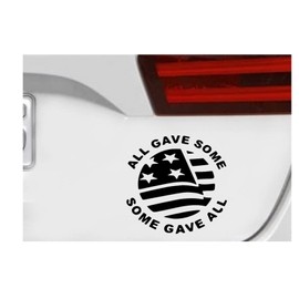 HSC Design Custom Decal Car for Some Gave All USA American Flag Family Vinyl Decal - Car Truck Laptop Bumper Sticker Decal / Black