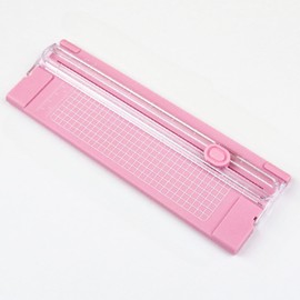 Ginhkok Paper Cutter, Paper Cutter, A4 Size, Lightweight Mini Cutting Machine, Replacement Blade, Slide Cutter, Cardboard Cutter, Ideal for Office Paper, Photo Paper, Coupon, Label Card, etc. With