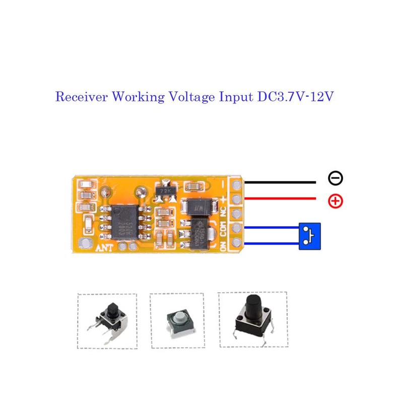 DC 3.7V - 12V 5V Mini Size Relay Remote Control