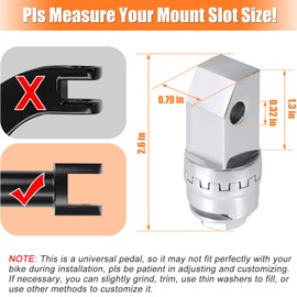 Motorcycle Floorboards, Adjustable Rider/Driver/Passenger Footboards Footrest Universal Foot Pegs Front/Rear Pedal for Honda VTX1300/1800 Shadow 1100 Yamaha V Star 650 Suzuki C50 Kawasaki Accessories