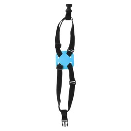 HARFINGTON Luggage Straps Elastic Suitcase Belt Adjustable Buckle Luggage Connector Elastic Straps Belt PU Suitcase Connect Accessories with Lock for Travel Packing Storage, Black Blue