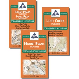 Outdoor Trail Maps Denver/Boulder Backpacking Map Pack: Indian Peaks/James Peak, Mount Evans, Lost Creek