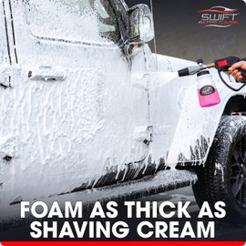 Swift Eco Foam Cannon for Pressure Washer Car Wash Foam Gun Sprayer | ¼ Inch Quick Connect | Extra Thick Snow Foam for Detailing | Holds 1 Liter of Soap!