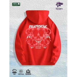 Deathstar Metal Graphic Hoodie 100% Cotton US Warehouse 7 ColorsColor: Red, Size: L