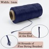 Uiopa 1mm Waxed Thread, 260m 150D Leather Sewing Thread, Hand