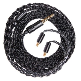 FDBRO 8 Core Earphone Upgrade Cable, Aluminum Alloy CD Texture Plug, Premium Replacement Cable, Removable, Earphones, For Geek, Improved Sound Quality, Oxygen-Free Copper (OFC) Silver Plated Earphone